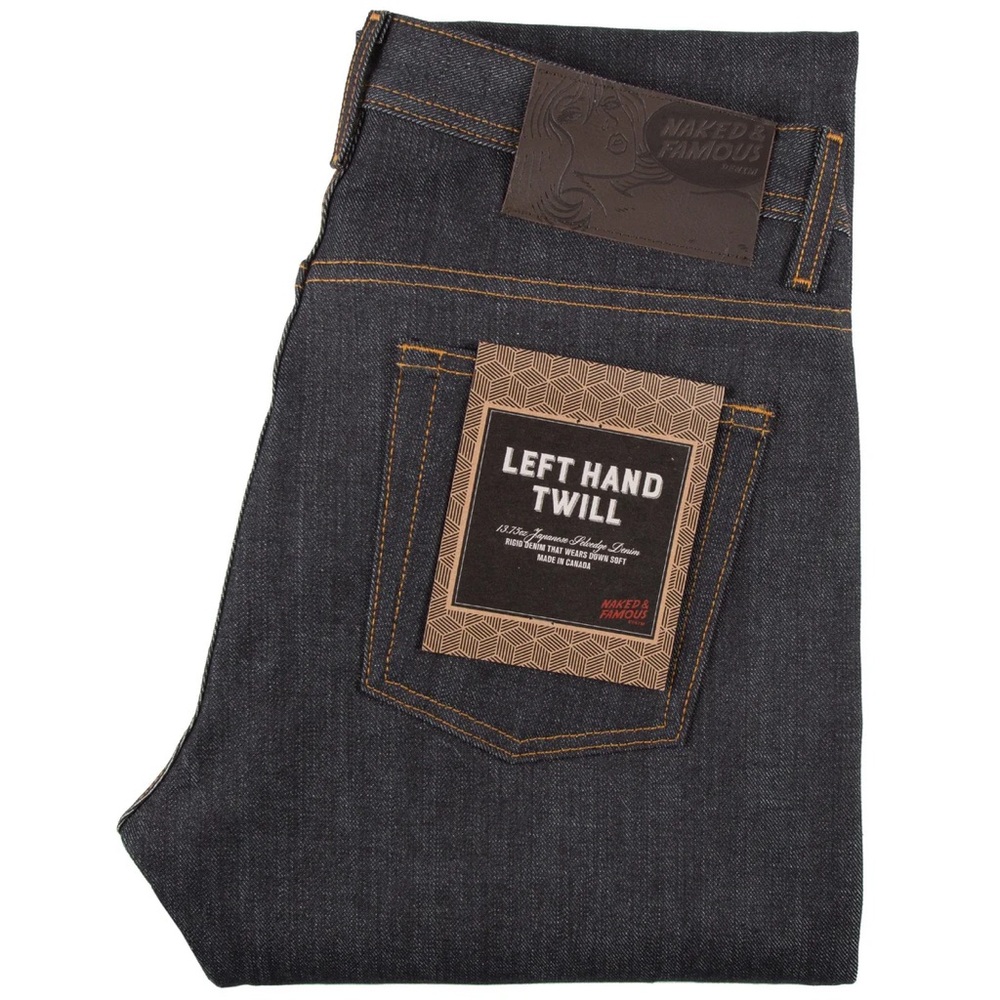 Naked and Famous Denim Weird Guy Left Hand Twill Selvedge, Size 30.